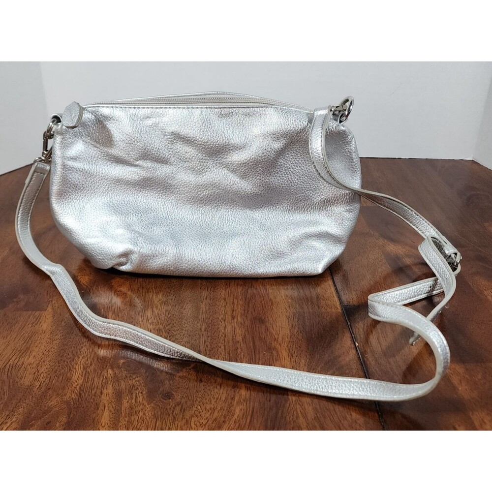 Silver Crossbody Bag Adjustable Strap